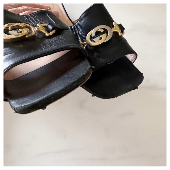 Gucci Zumi Leather Sandals 37 - Picture 9 of 10